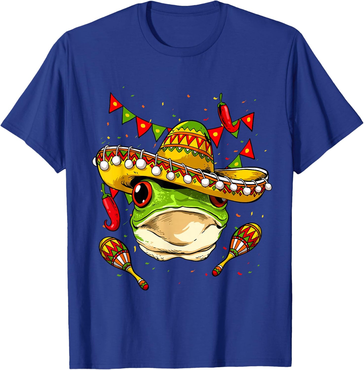 Funny Frog Cinco De Mayo Shirt Mexican Fiesta Party Poncho T-Shirt - T-Shirt | Royal