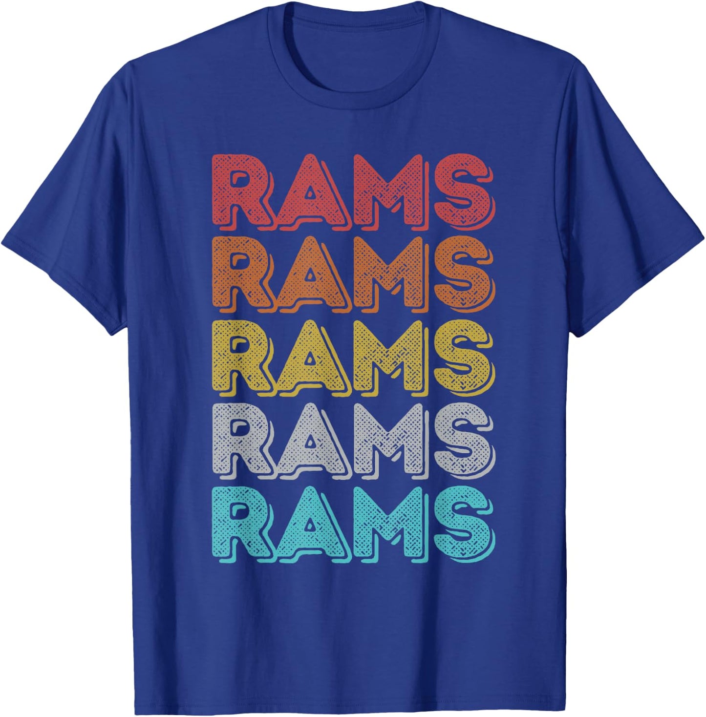 Vintage Retro Rams T-Shirt - T-Shirt | Royal