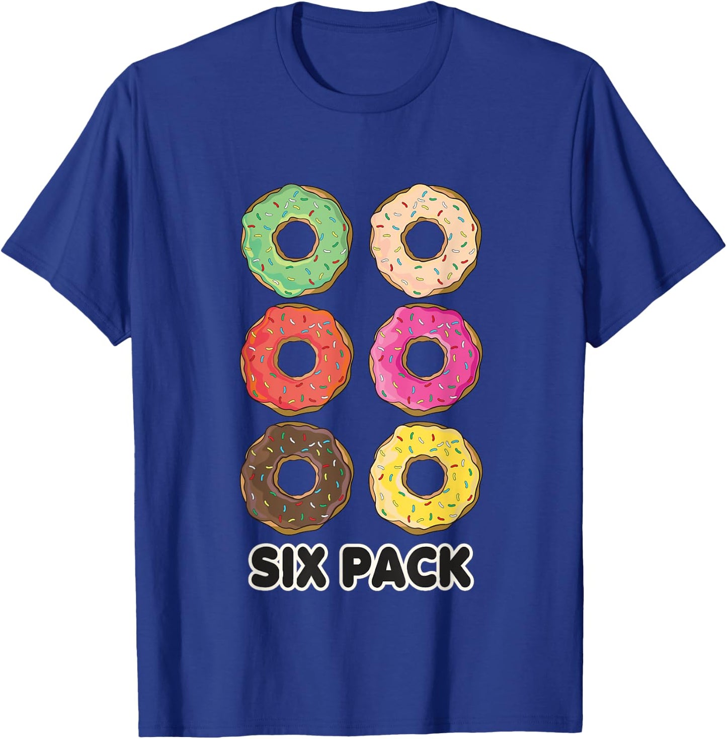 Funny Donut Six Pack Workout T-Shirt - T-Shirt | Royal