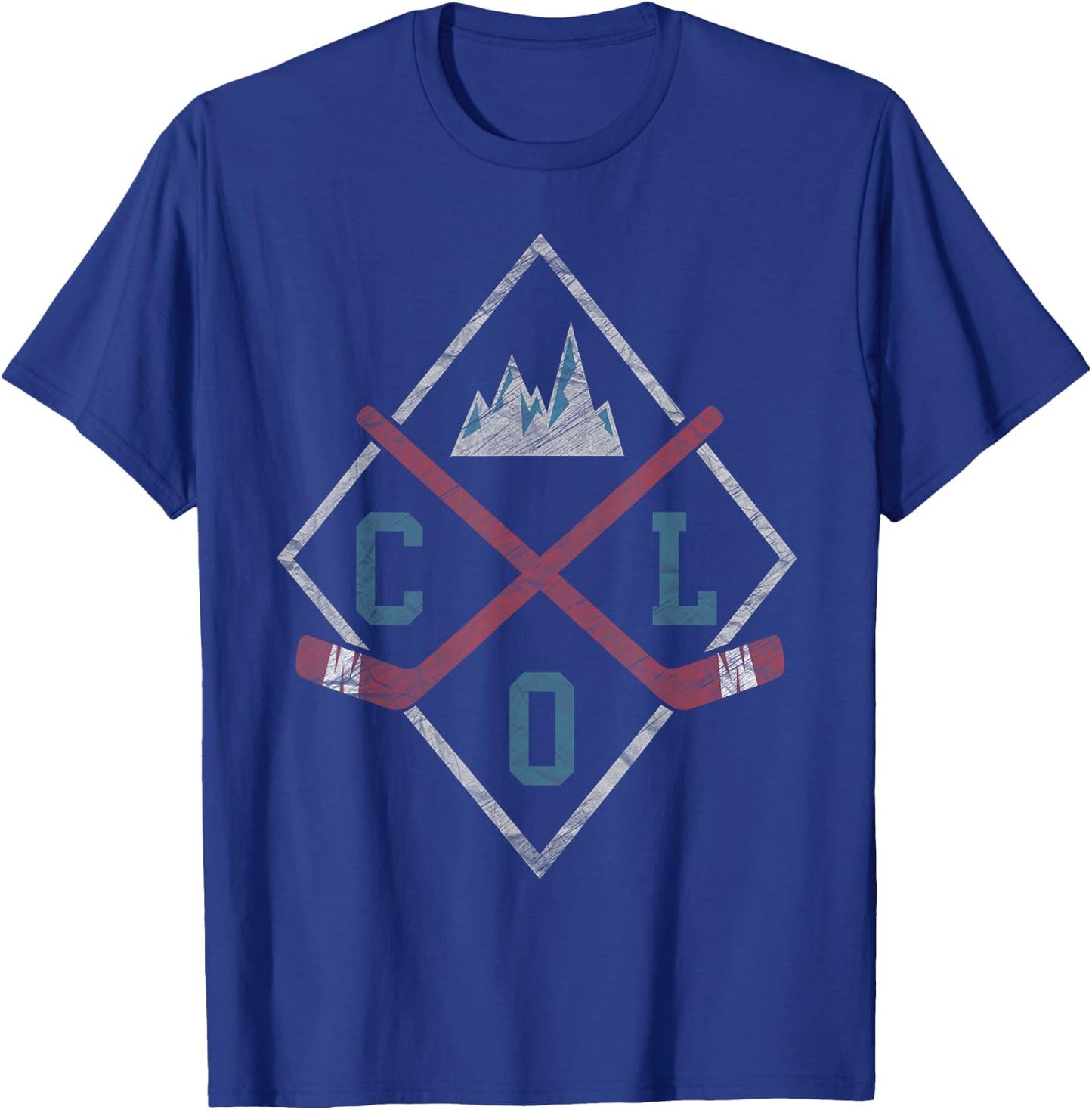 Colorado Ice Hockey Rocky Mountains Wintersports T-Shirt - T-Shirt | Royal