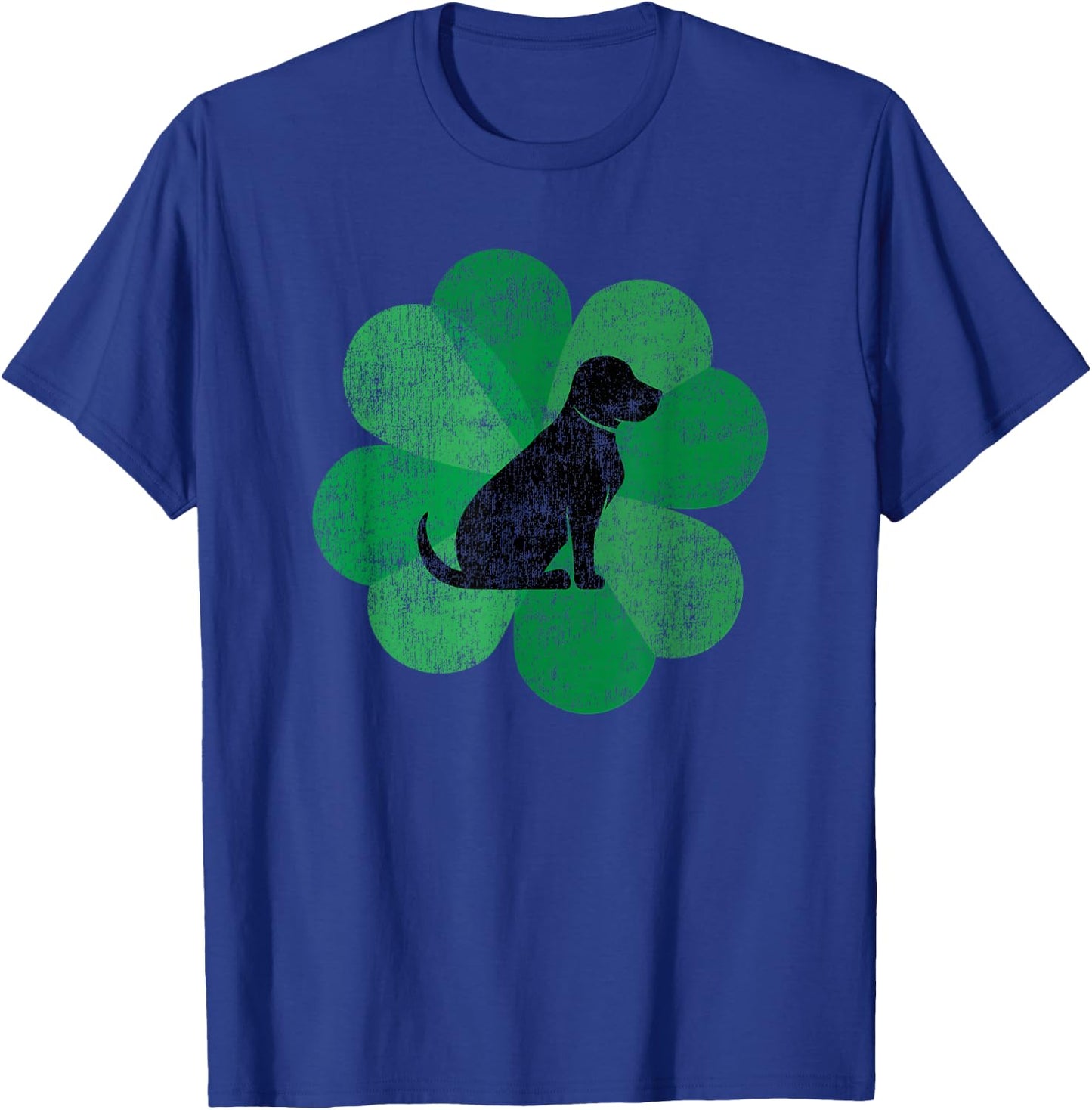 Black Lab St. Patrick's Day - Retro Labrador Retriever T-Shirt - T-Shirt | Royal