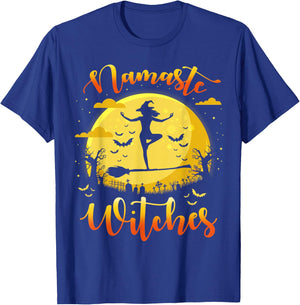 Namaste Witches Funny Halloween Her Yoga Costume T-Shirt - T-Shirt | Royal