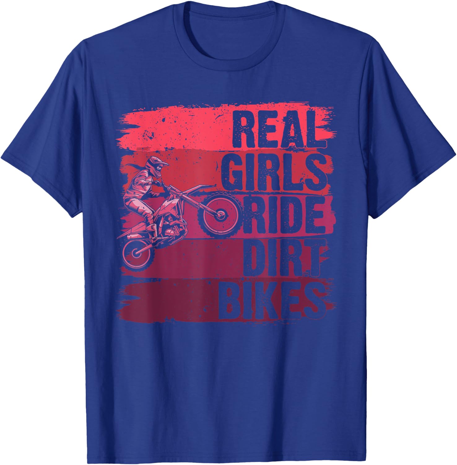 Cool Dirt Bike Girls Motocross Biker Racer Sport T-Shirt - T-Shirt | Royal