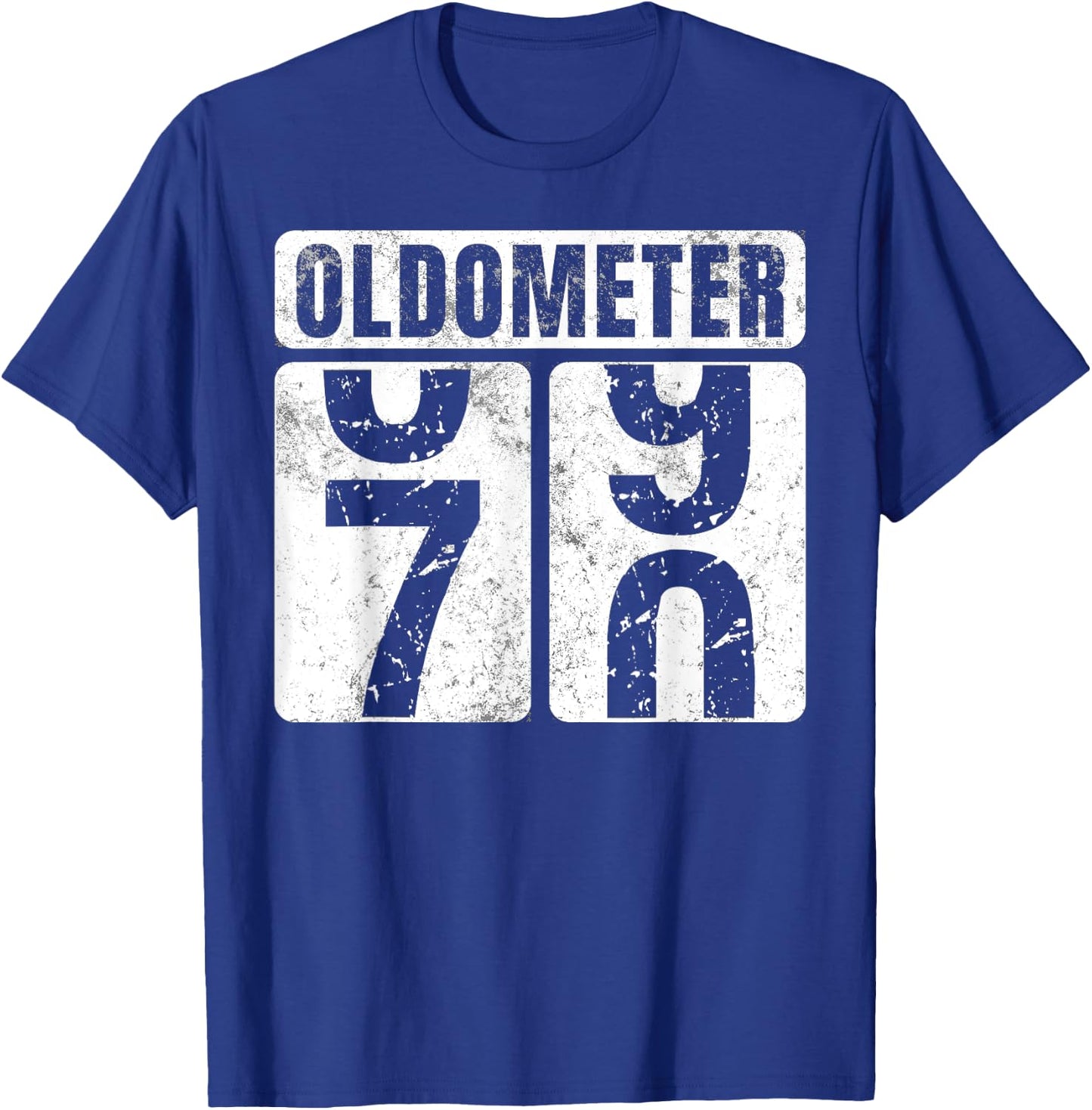 Oldometer 70 Shirt Vintage Funny 70th Birthday Gift T-Shirt - T-Shirt | Royal