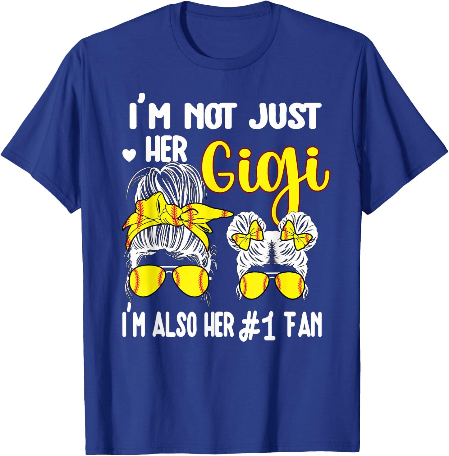 Softball Grandma Gigi Softball Fan Gigi T-Shirt - T-Shirt | Royal