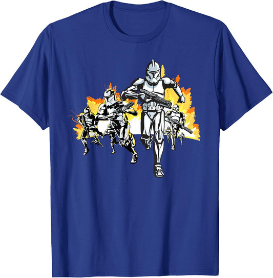 Star Wars Clone Troopers Running T-Shirt - T-Shirt | Royal