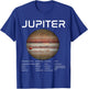 Nerdy Jupiter Astronomy Science Planets Solar System Facts W T-Shirt - T-Shirt | Royal