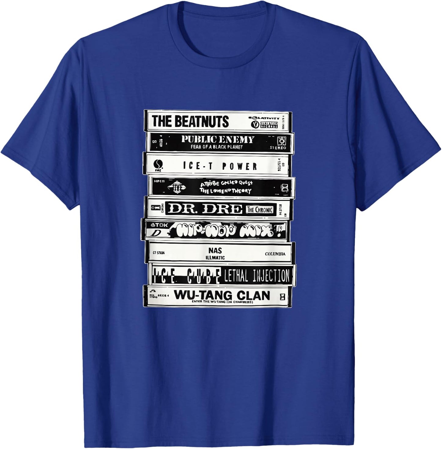 Hip Hop Artists Cassettes Old School Rap T-Shirt - T-Shirt | Royal