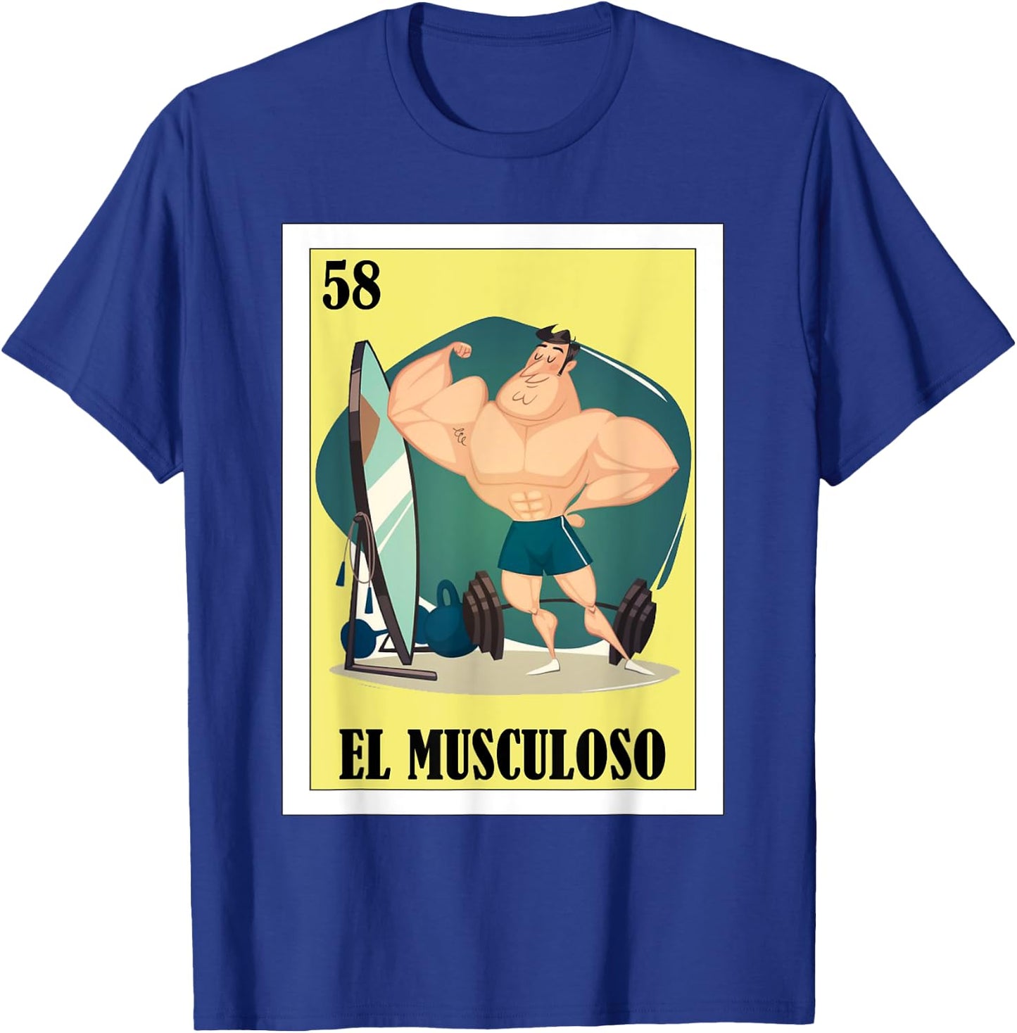 Funny Mexican Design for Fit Guys - El Musculoso T-Shirt - T-Shirt | Royal