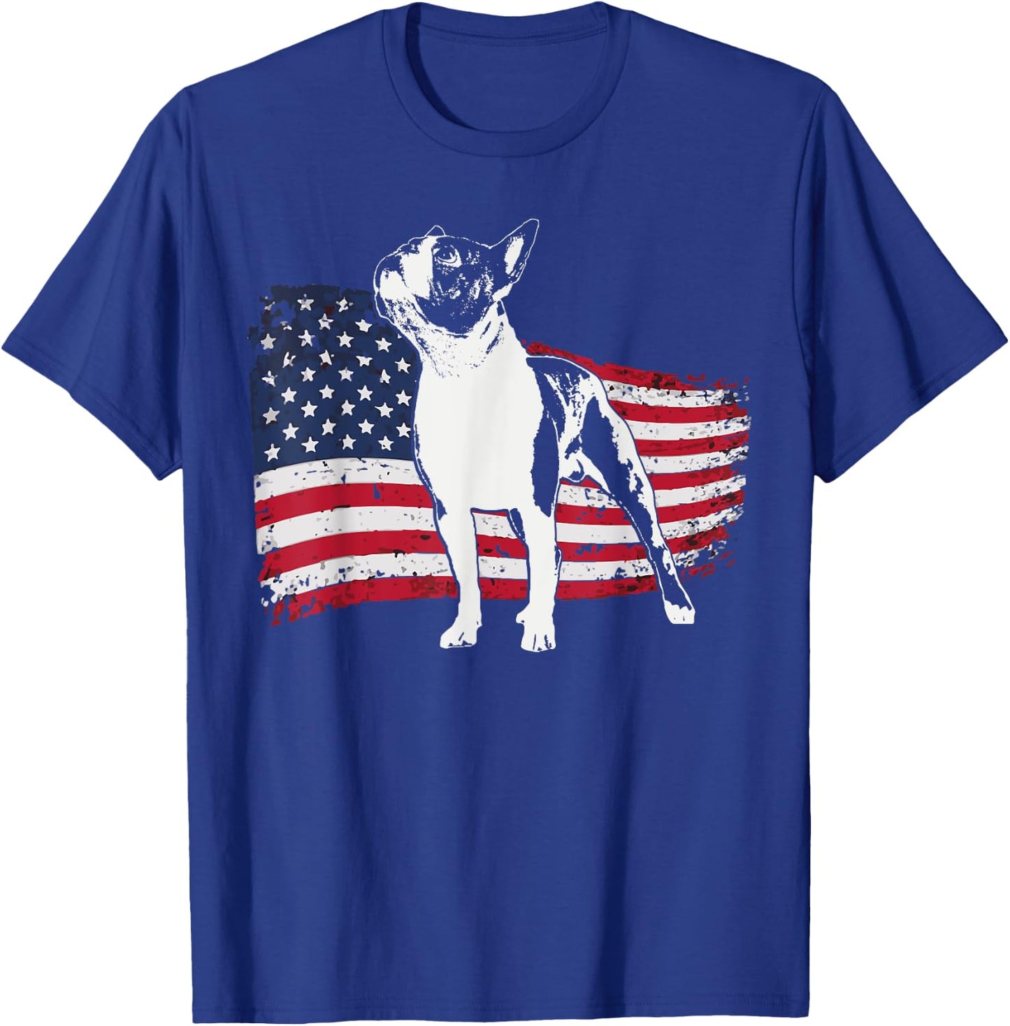 Boston Terrier Boston-Bulldog Women Kids Men T-Shirt - T-Shirt | Royal