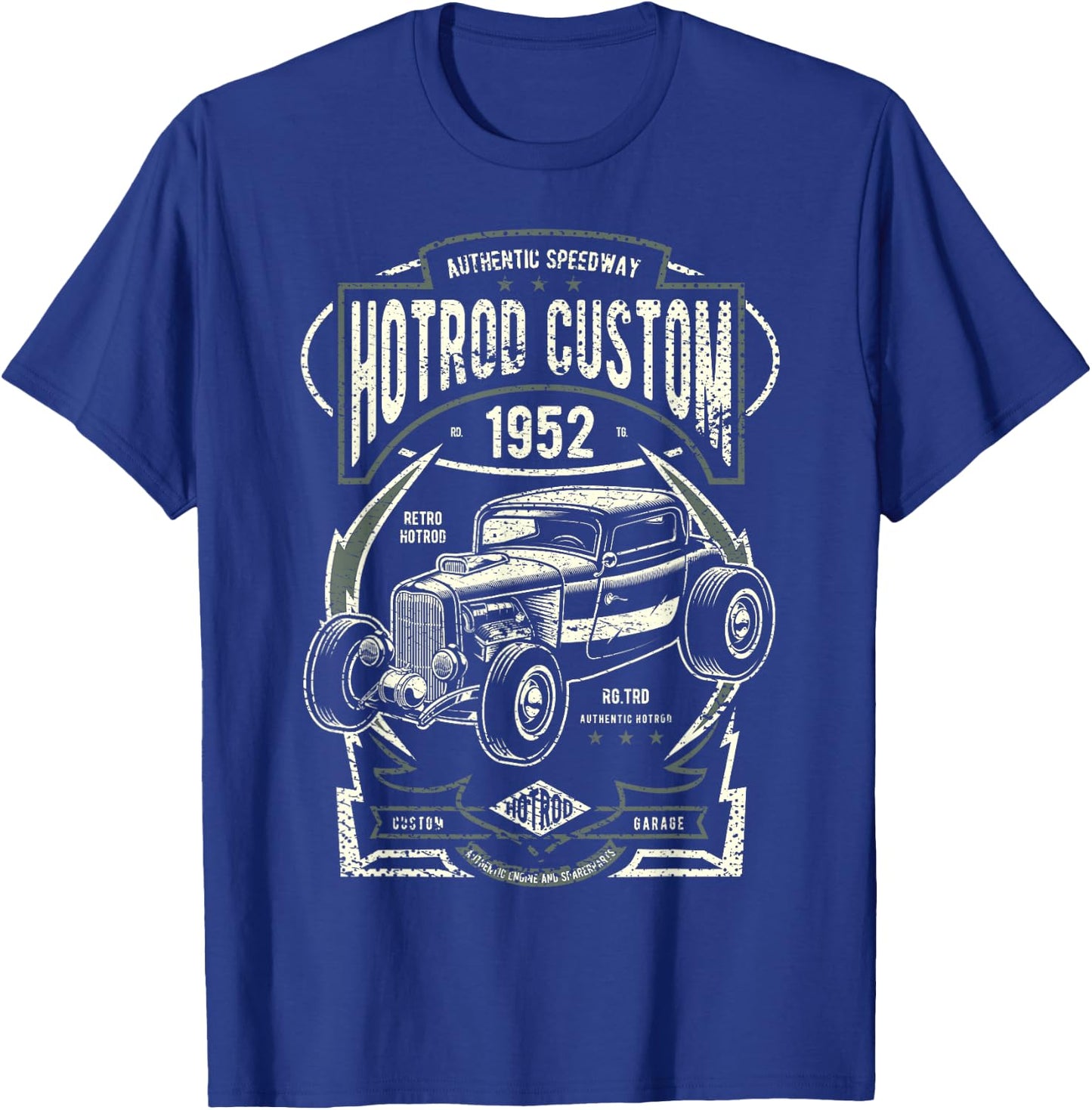 Vintage Hot Rod Custom Men Classic Car T-Shirt - T-Shirt | Royal