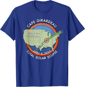 2024 Total Solar Eclipse in Cape Girardeau Missouri :: 27 : T-Shirt - T-Shirt | Royal