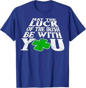 May The Luck Of The Irish Be With You Vintage T-Shirt - T-Shirt | Royal