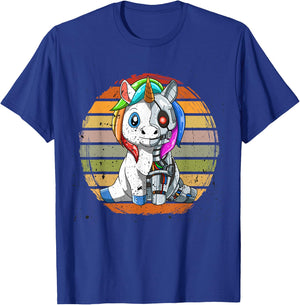 Grunge Unicorn Robot Robotic Cuddle Cyborg T-Shirt - T-Shirt | Royal