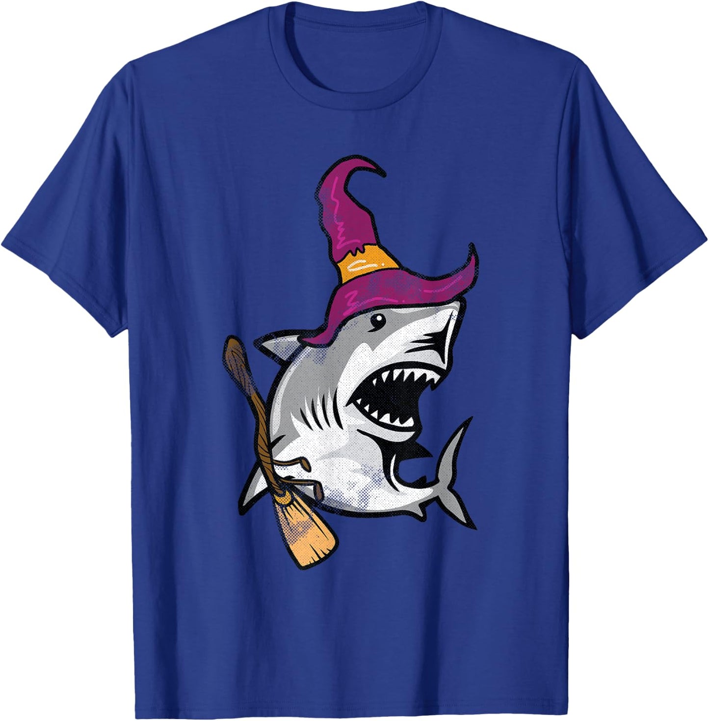 Shark Witch Lazy Halloween Costume Cute Sea Ocean Animal T-Shirt - T-Shirt | Royal