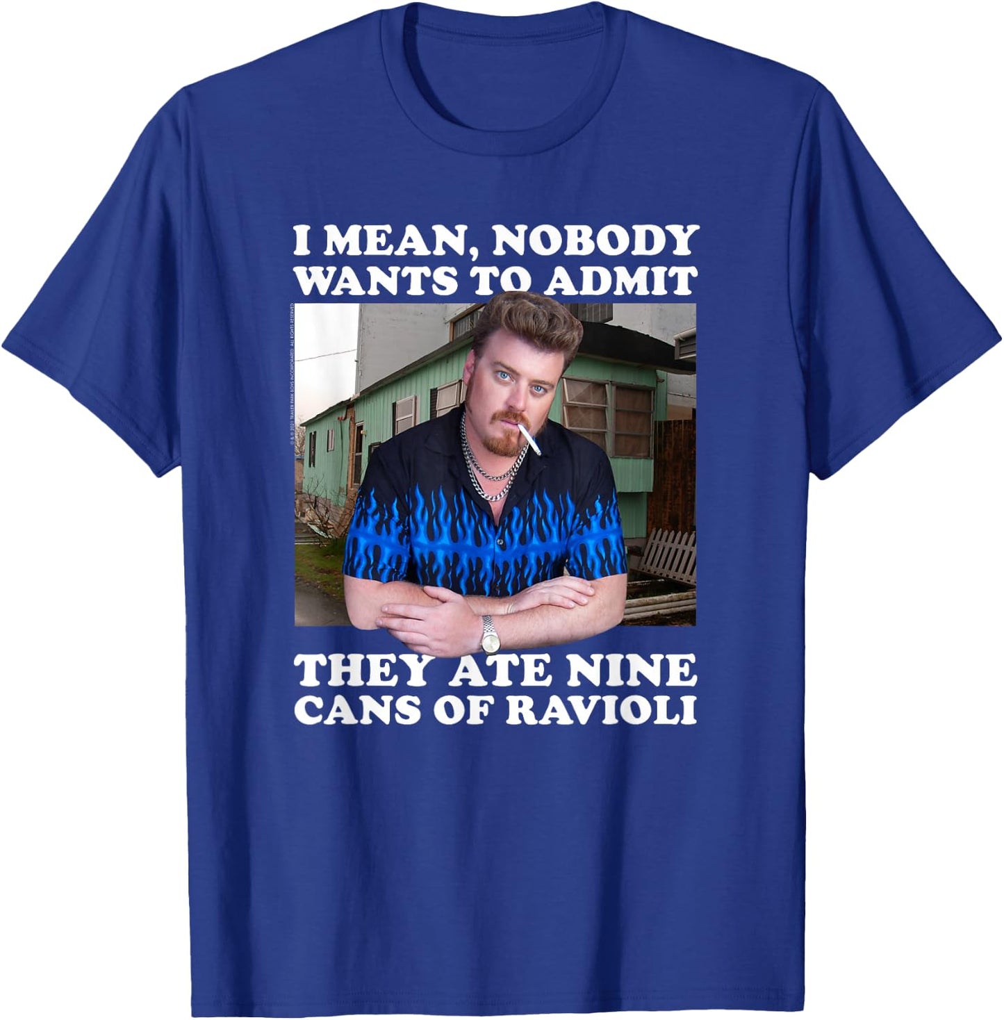 Ripple Junction x Trailer Park Boys Nine Cans of Ravioli T-Shirt - T-Shirt | Royal