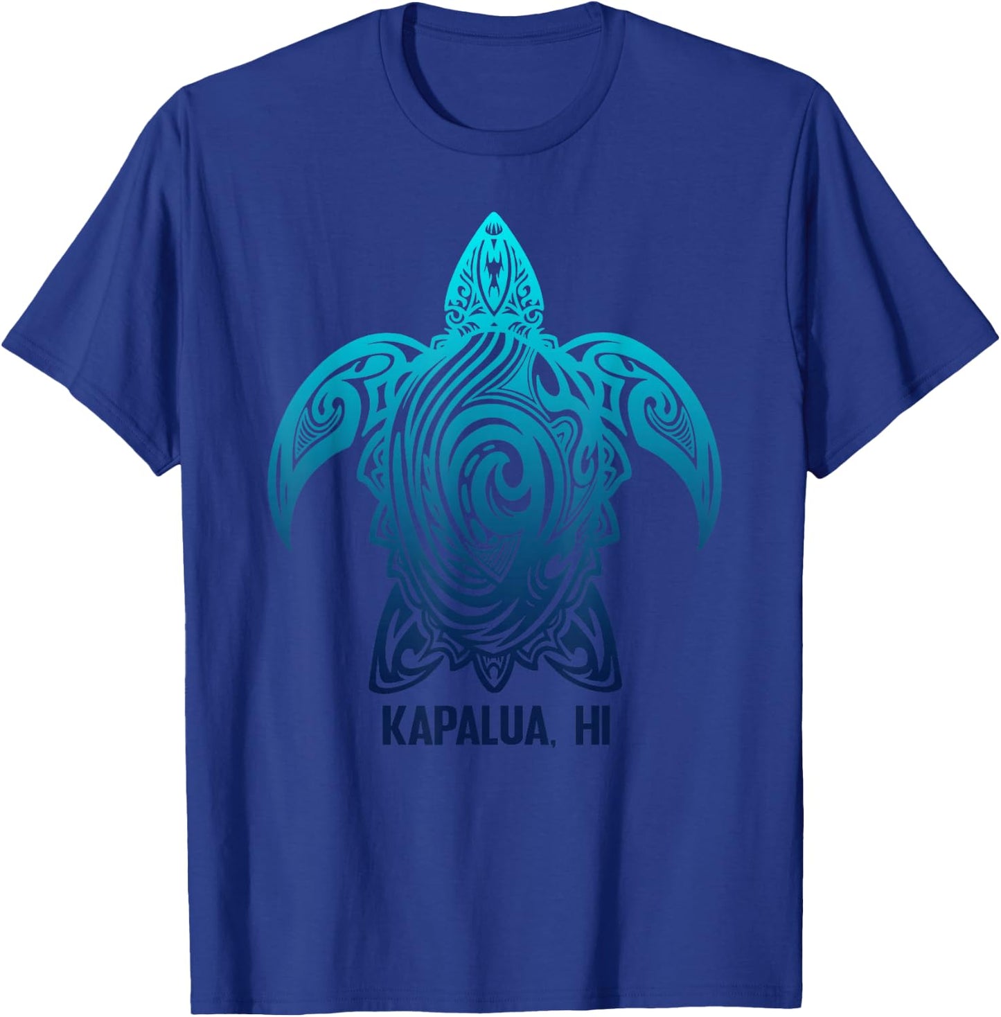 Kapalua Hawaii Tribal Turtle Hawaiian Surfer Diving T-Shirt - T-Shirt | Royal