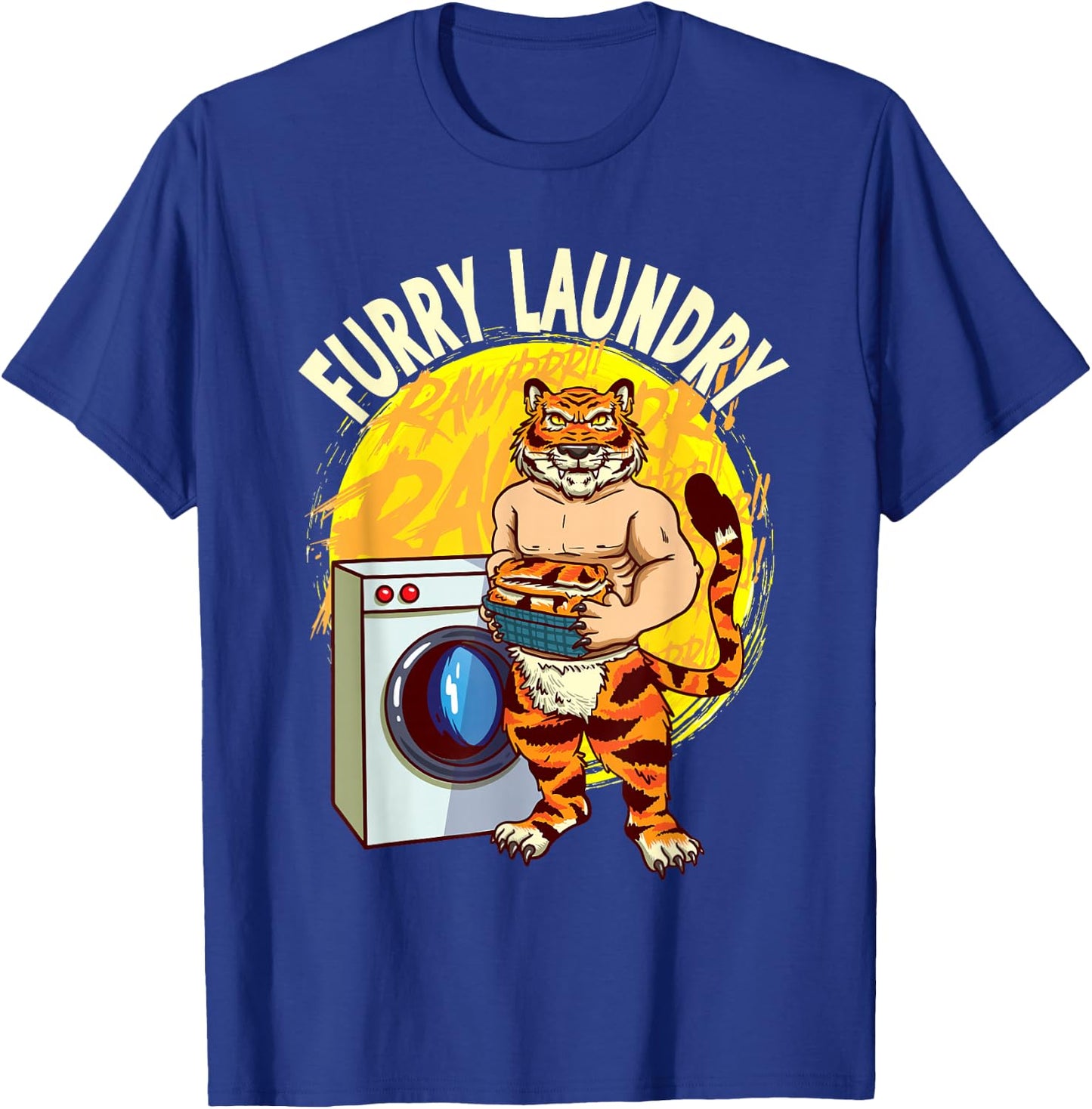 Furry Laundry Funny Design for Furries with Tiger Fursuit T-Shirt - T-Shirt | Royal