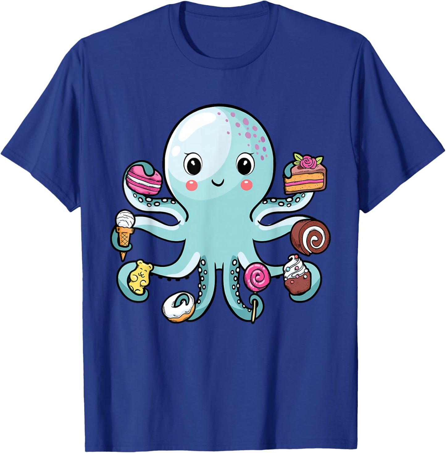 Octopus Octopus Cake Tentacles Marine Animals Children T-Shirt - T-Shirt | Royal