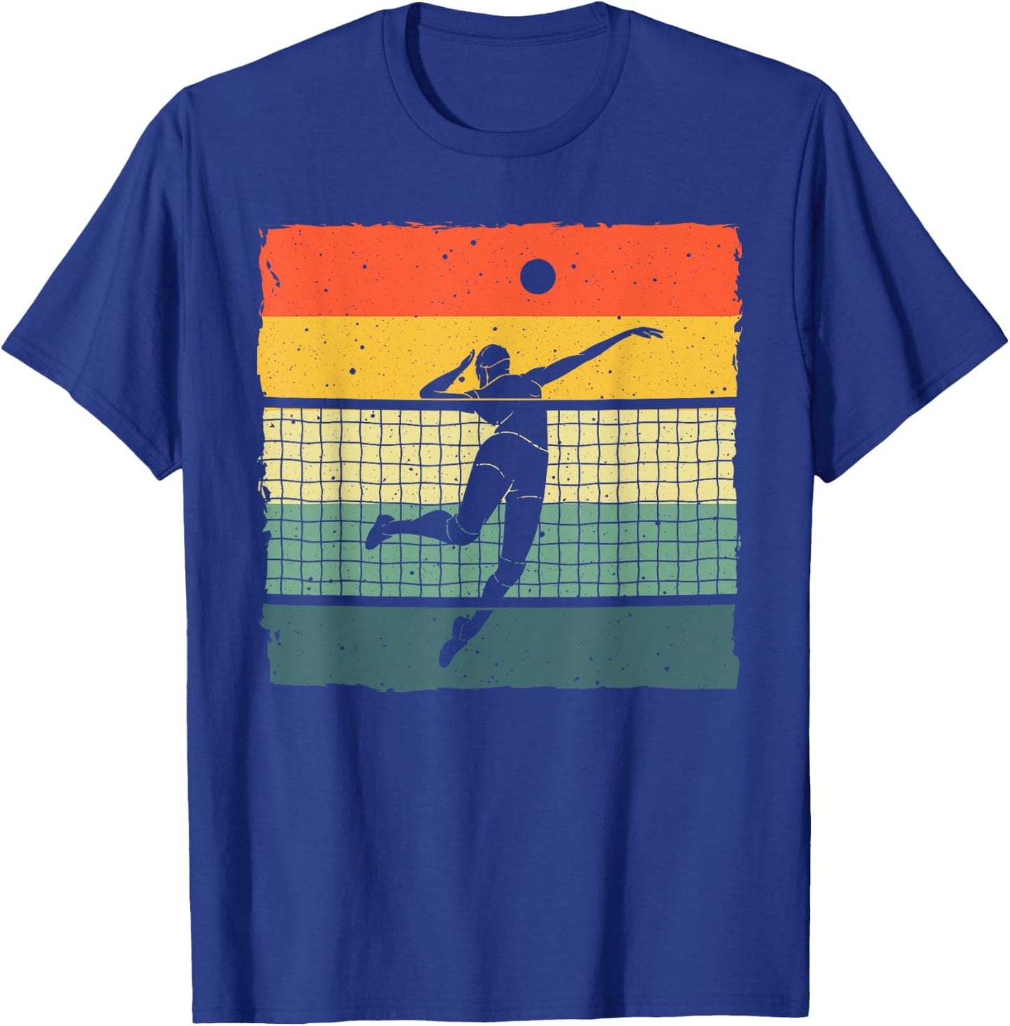 Vintage Volleyball Design Women Volleyball Player T-Shirt - T-Shirt | Royal