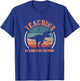 Teaching Is A Walk In The Park Funny Teacher T-Rex Retro T-Shirt - T-Shirt | Royal