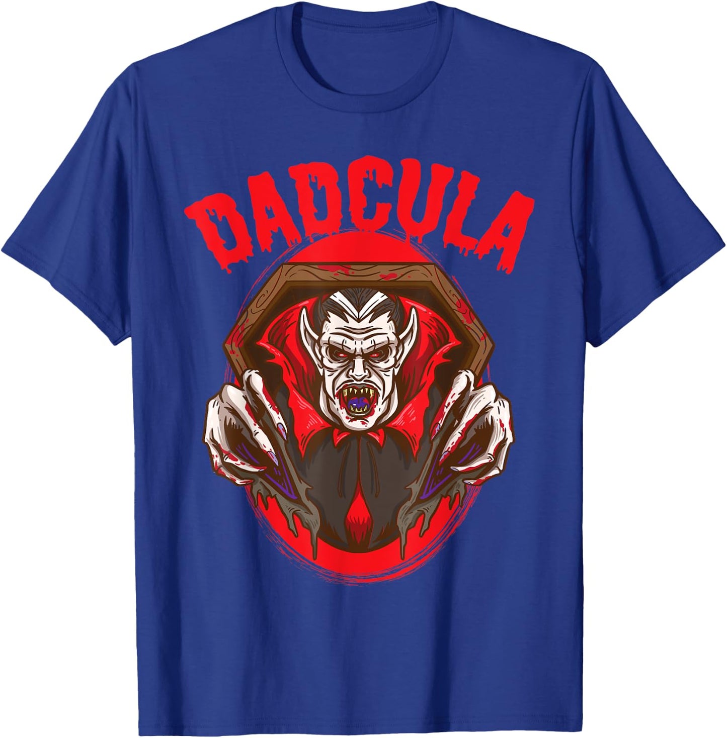 Dadcula Halloween Costume Dad Daddy Dracula Monster T-Shirt - T-Shirt | Royal