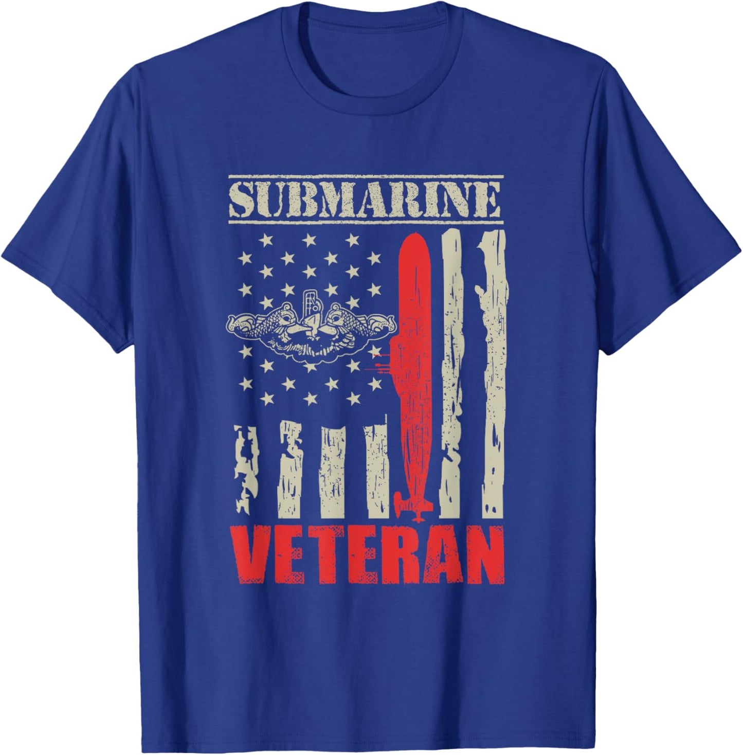 US Military Submarine Gift A Veteran Submariner T-Shirt - T-Shirt | Royal