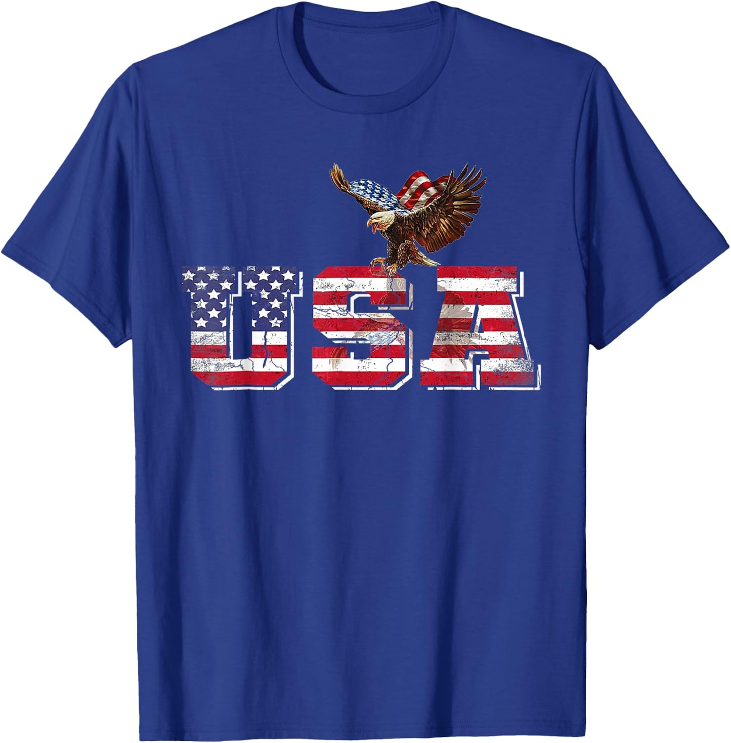 USA American Flag Patriotic 4th of July Eagle Women T-Shirt - T-Shirt | Royal