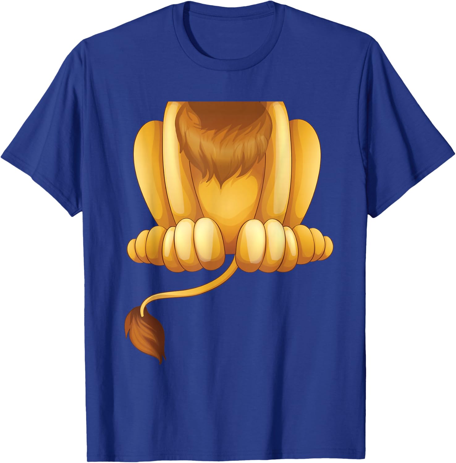 Headless Lion Lazy DIY Halloween Costume Funny Animal Body T-Shirt - T-Shirt | Royal