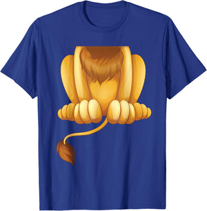 Headless Lion Lazy DIY Halloween Costume Funny Animal Body T-Shirt - T-Shirt | Royal