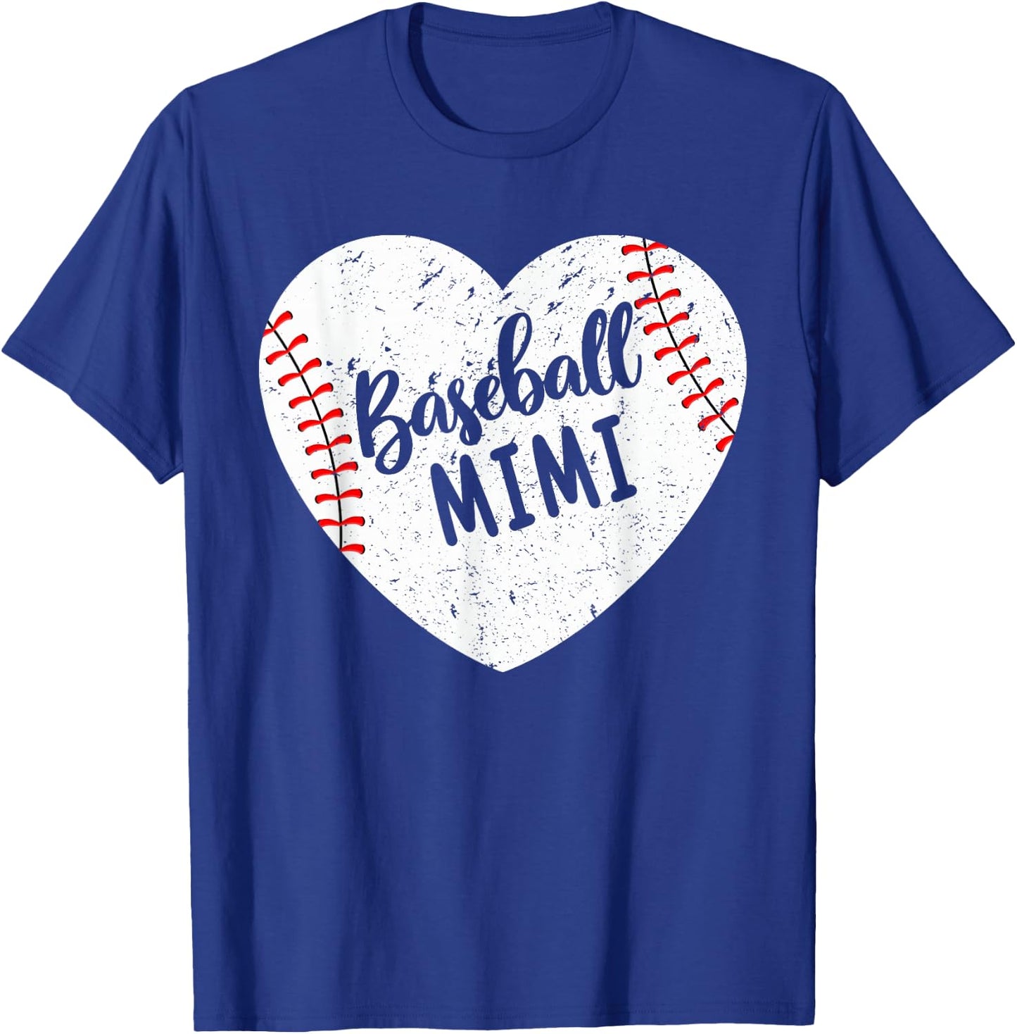 Baseball Mimi Retro Heart Baseball Grandma Mother's Day T-Shirt - T-Shirt | Royal