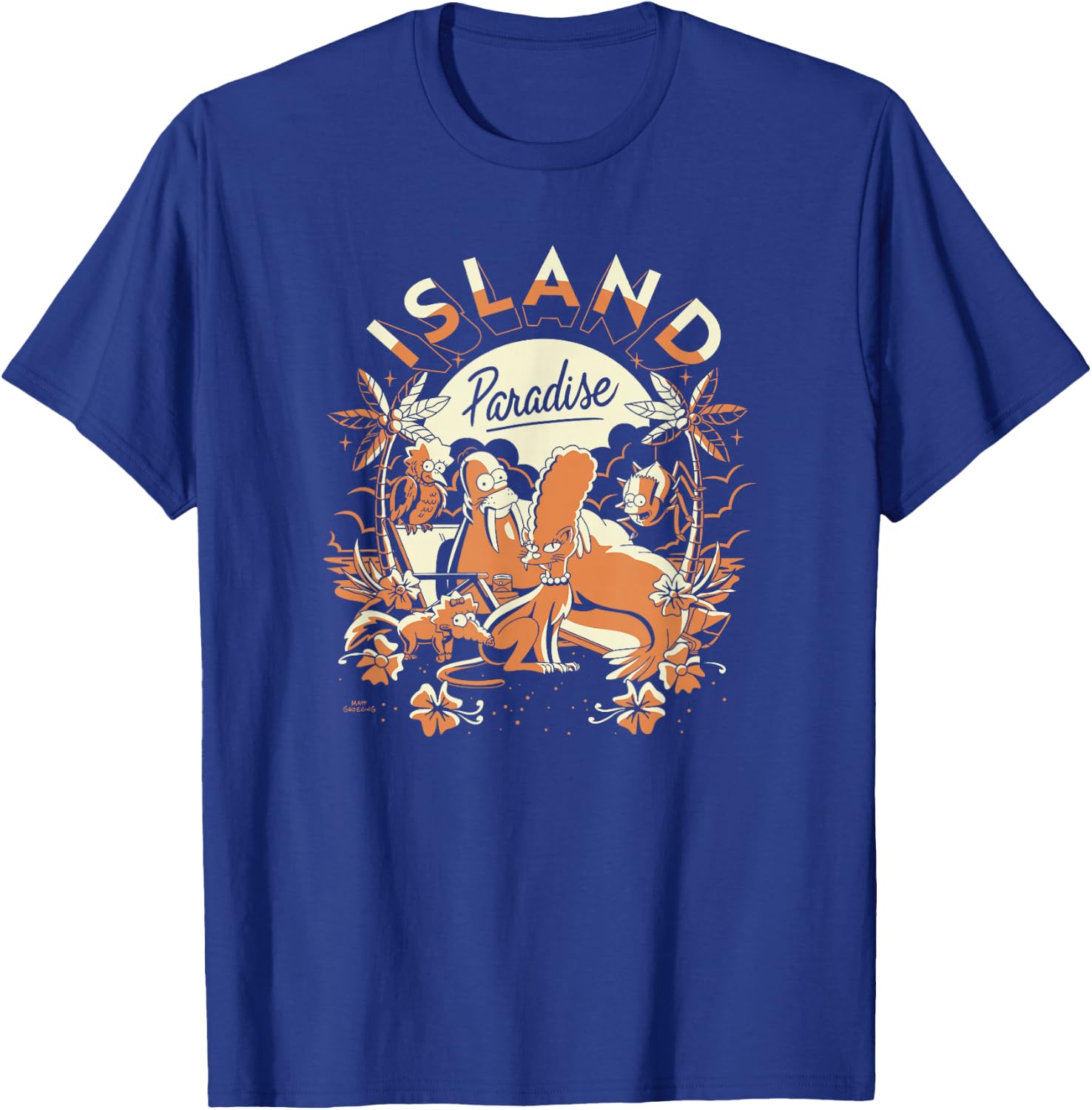 The Simpsons: Treehouse of Horror Island Paradise Group Alt T-Shirt - T-Shirt | Royal