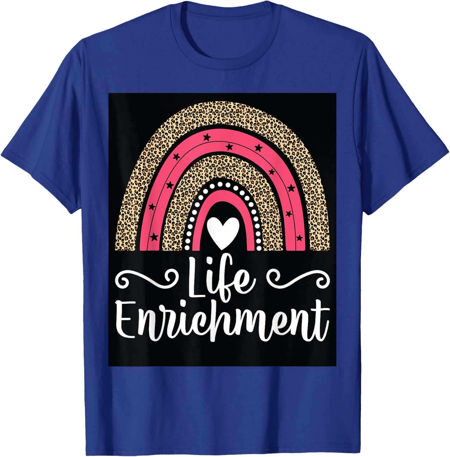 Life Enrichment Coordinator Rainbow Activity Director Gifts T-Shirt - T-Shirt | Royal