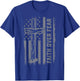 Christian US Flag Cross Faith Over Fear Men Women Kids T-Shirt - T-Shirt | Royal