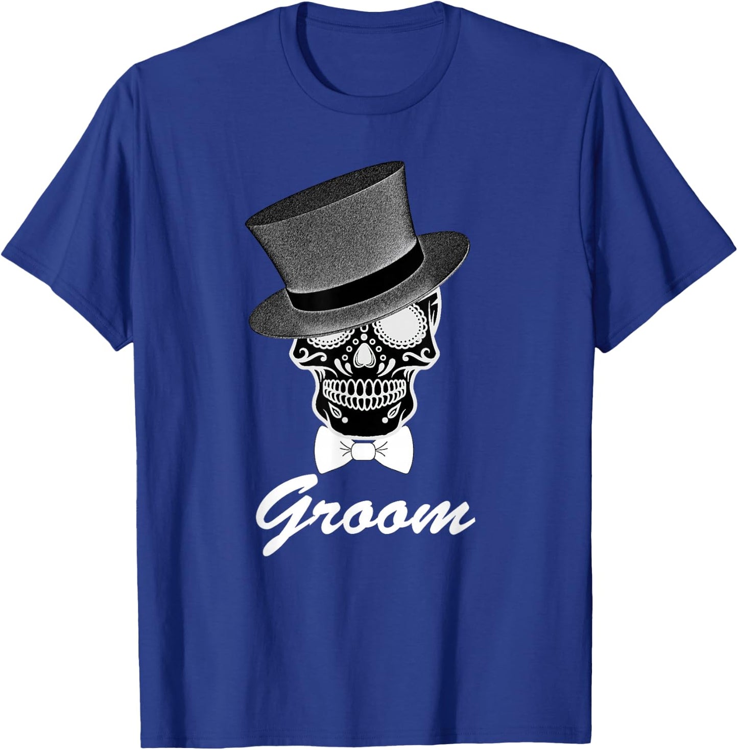 Groom Halloween Wedding Day of Dead T-Shirt - T-Shirt | Royal