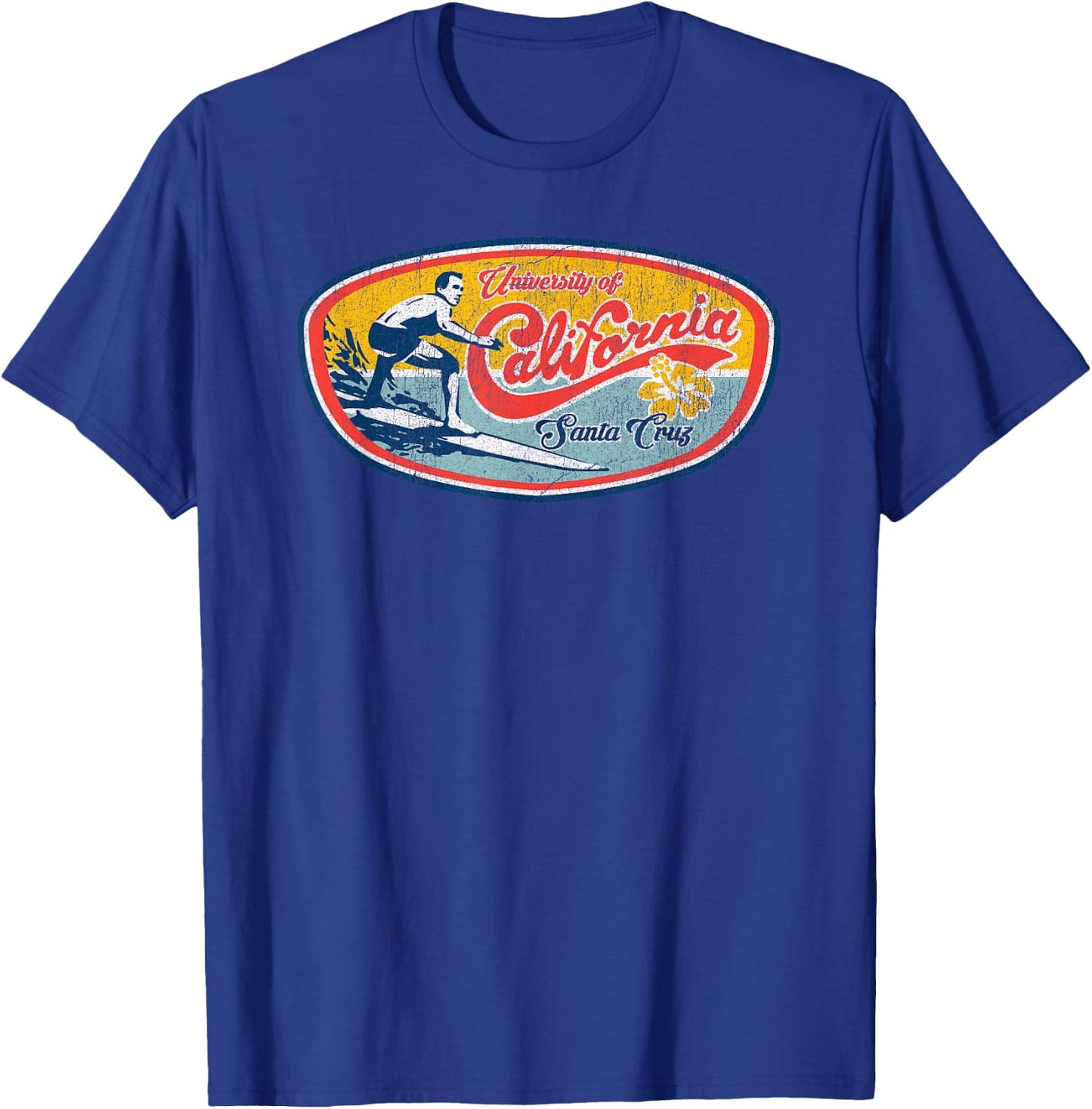 Vintage Retro Surf Style UC Santa Cruz T-Shirt - T-Shirt | Royal