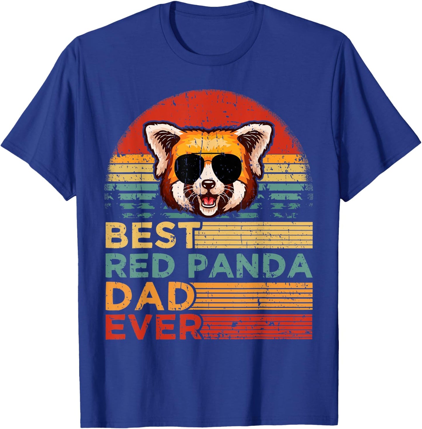 Vintage Best Red Panda Dad Ever Funny Red Panda Father's Day T-Shirt - T-Shirt | Royal