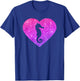 Cute Seahorse Heart Gift Girls Teens And Women T-Shirt - T-Shirt | Royal