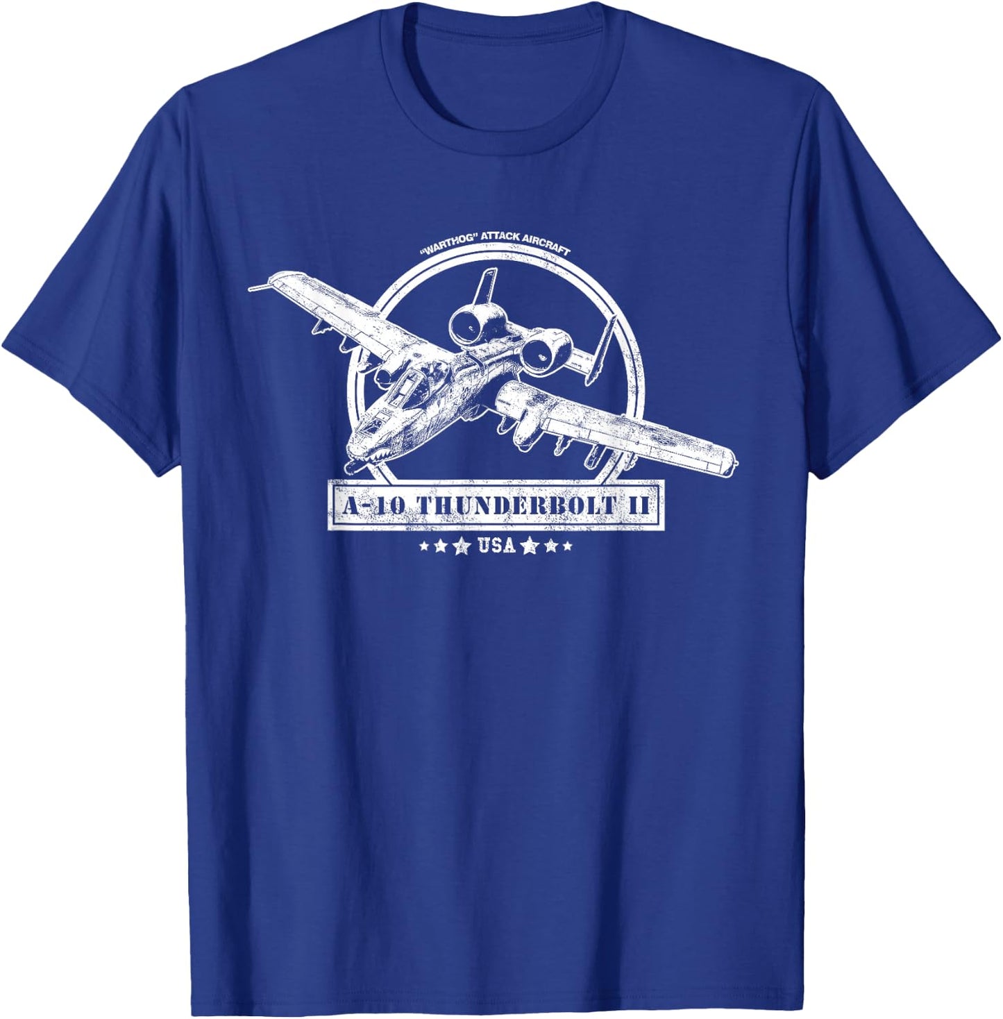 A-10 Thunderbolt II Aircraft T-Shirt - T-Shirt | Royal