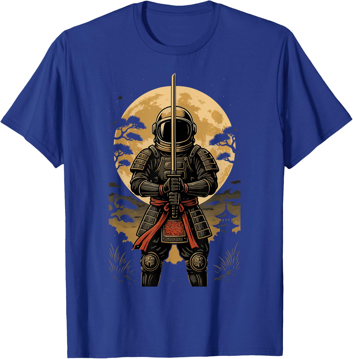 Astronaut Samurai Anime Japanese Sword T-Shirt - T-Shirt | Royal