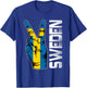 Retro Patriotic Victory Sweden Flag Fingers Kids Men T-Shirt - T-Shirt | Royal