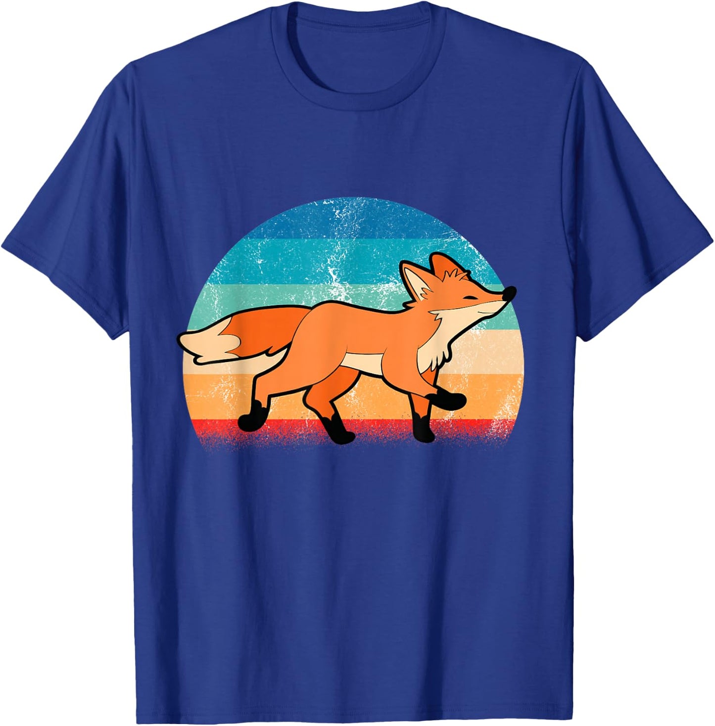 Fox Red Foxes Girls' Smart Vintage Wildlife T-Shirt - T-Shirt | Royal