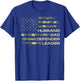 Husband Dad Defender Leader Great Fathers Day Daddy T-Shirt - T-Shirt | Royal