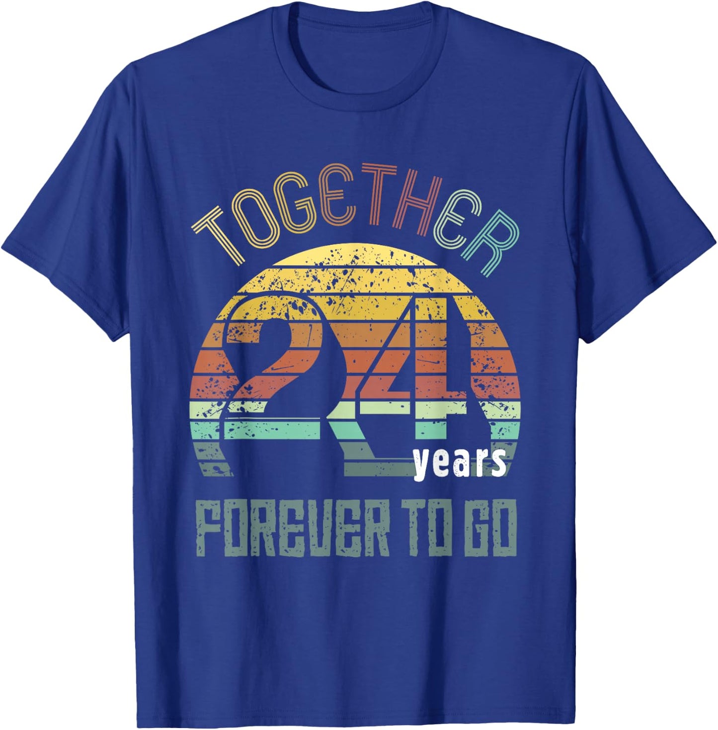 24 Wedding Anniversary for Couple Best 24th Year of Marriage T-Shirt - T-Shirt | Royal