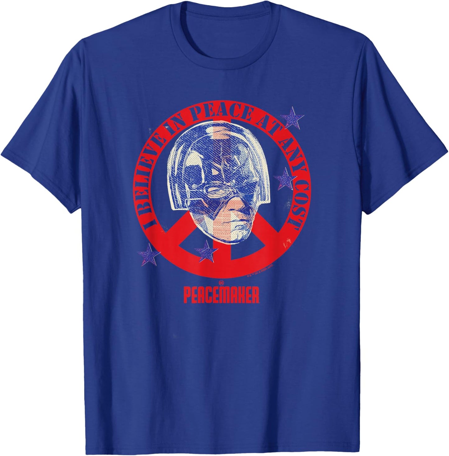 DC Comics Peacemaker Peace At Any Cost Badge T-Shirt - T-Shirt | Royal
