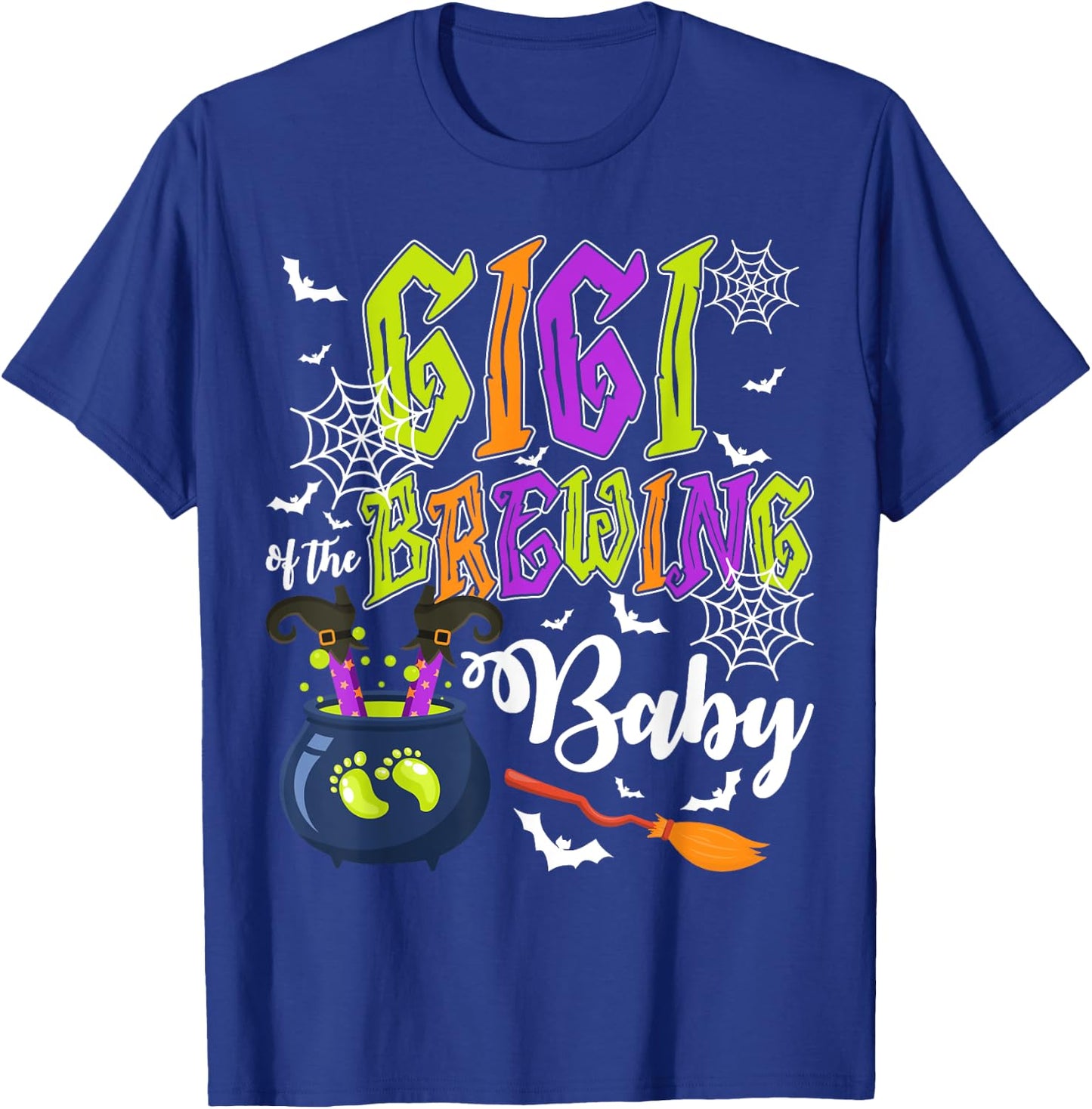 Gigi of Brewing Baby Matching Family Halloween Baby Shower T-Shirt - T-Shirt | Royal