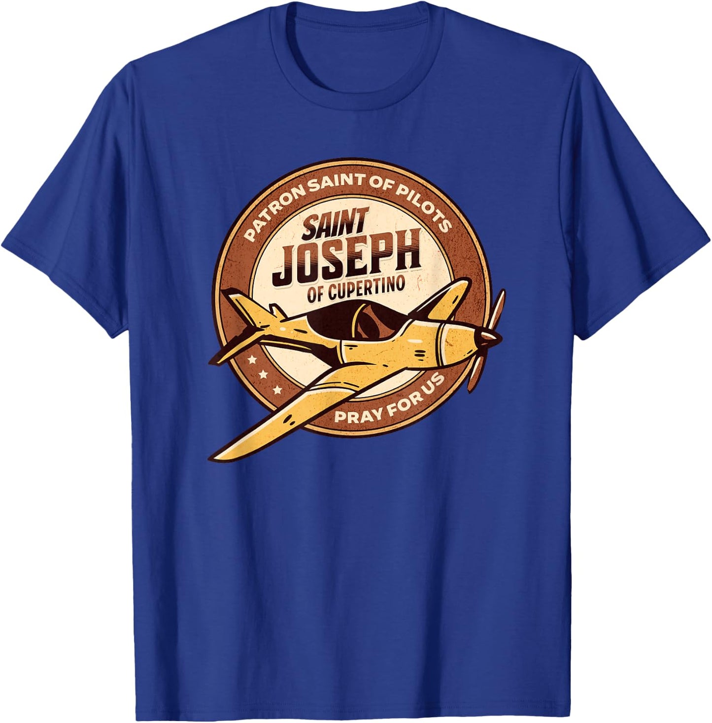 St Joseph of Cupertino Patron Saint of Pilots Aviation Men T-Shirt - T-Shirt | Royal