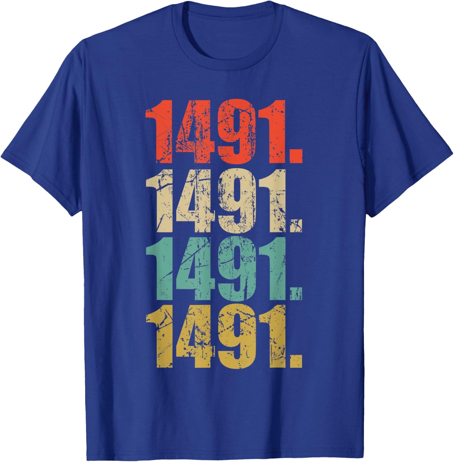 INDIGENOUS NAITIVE AMERICAN 1491 PRE COLUMBUS Vintage T-Shirt - T-Shirt | Royal