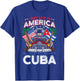 My Story Began in Cuba American Cuban Flag Roots Classic Car T-Shirt - T-Shirt | Royal