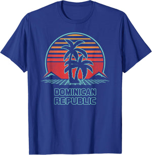 Dominican Republic Retro Vintage 80s Style T-Shirt - T-Shirt | Royal